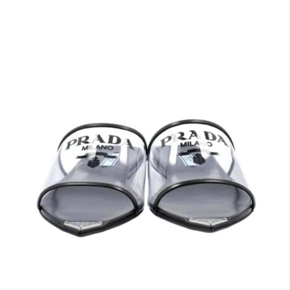 PRADA Plexiglas logo printed clear PVC slides - Picture 5 of 6